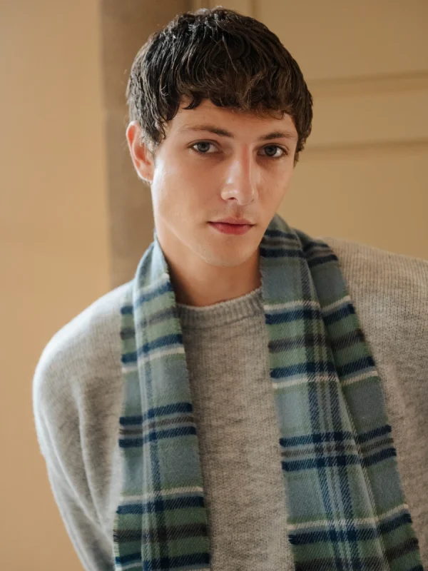 [Sold Out] Beech Dappled Skies Tartan Scarf - Image 3