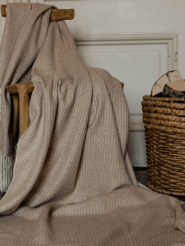 Caramel Alpaca Woodland Inkcap Throw - Image 6