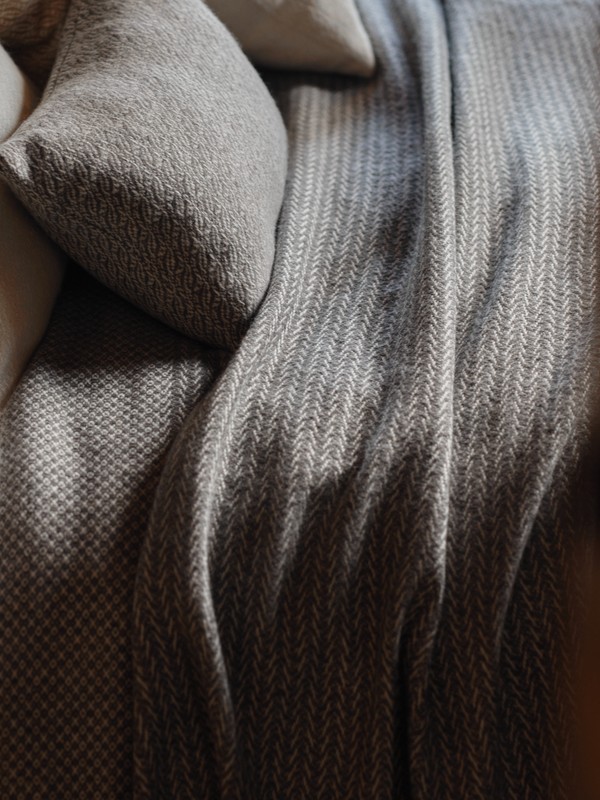Grey Alpaca Woodland Inkcap Throw - Image 5