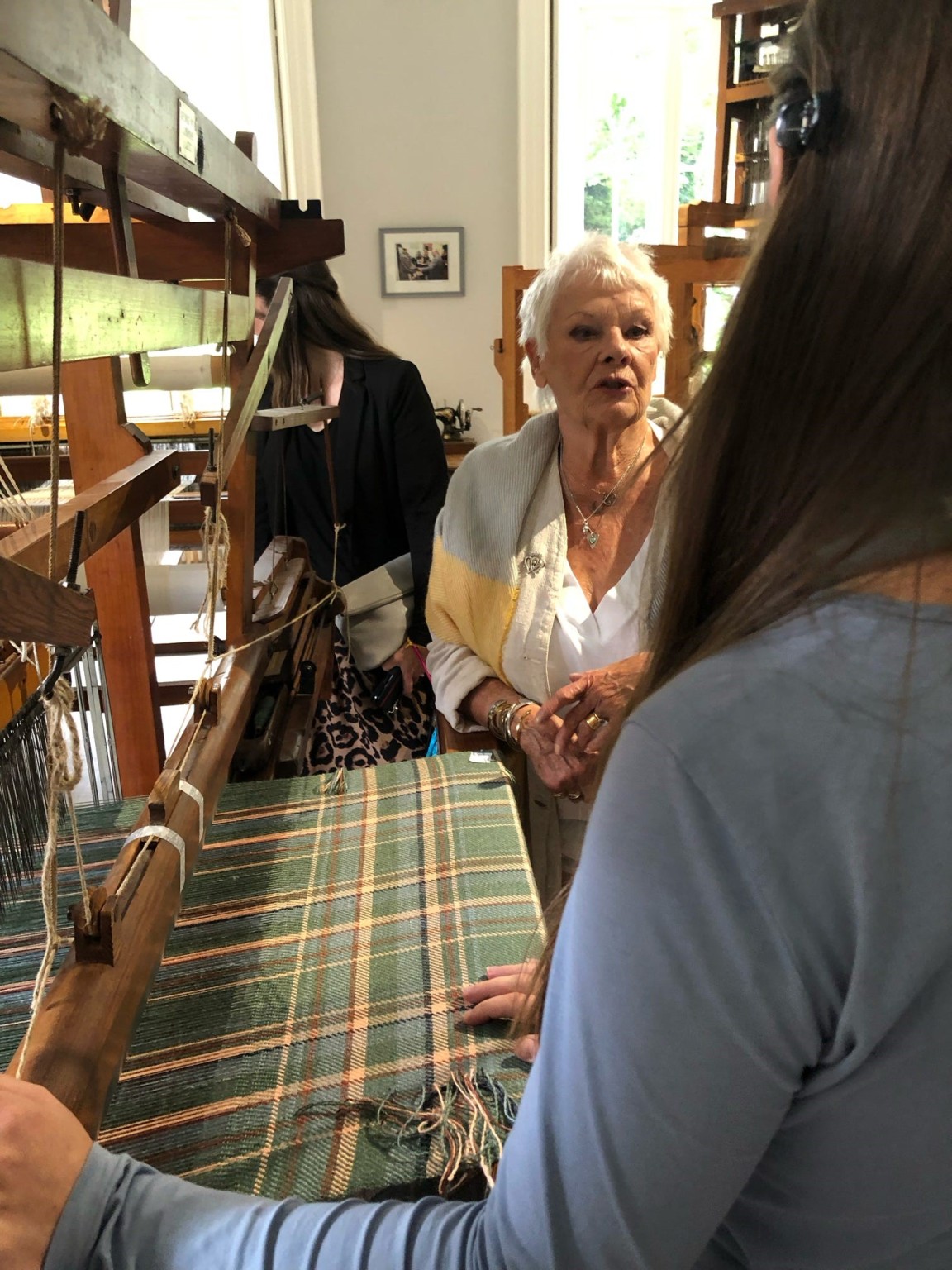 Dame Judi Dench visits Araminta Campbell's Edinburgh atelier Araminta