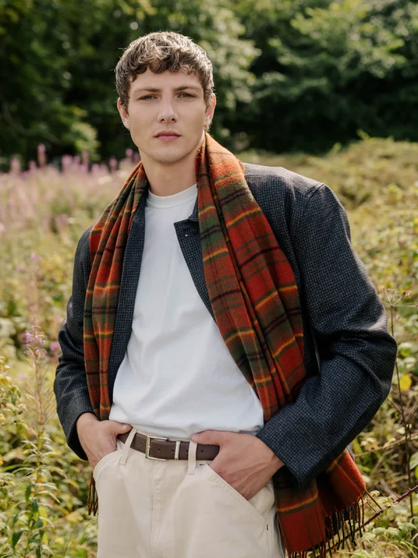 Autumn Woodland Walk Tartan Scarf - Image 6