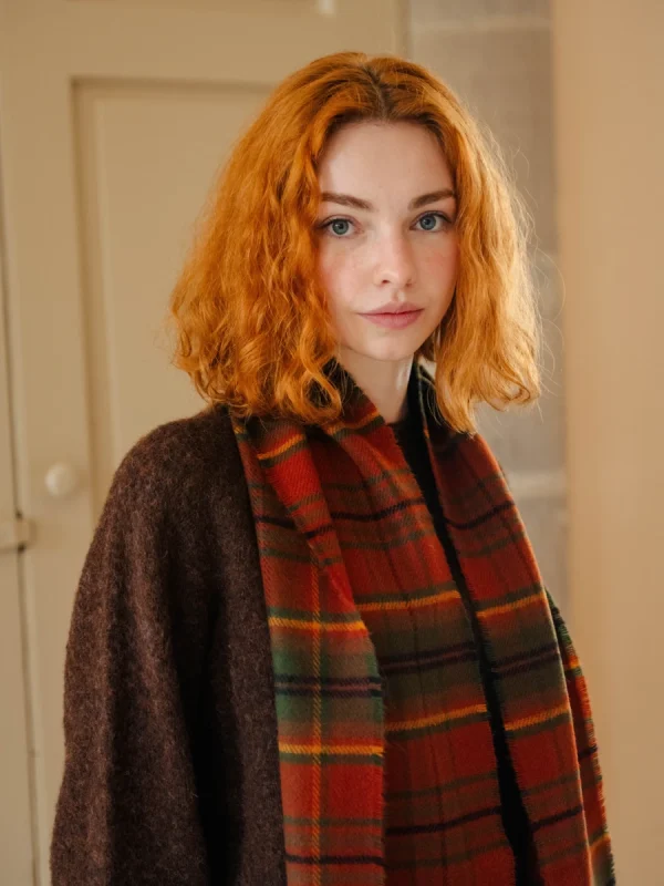 Autumn Woodland Walk Tartan Scarf - Image 4