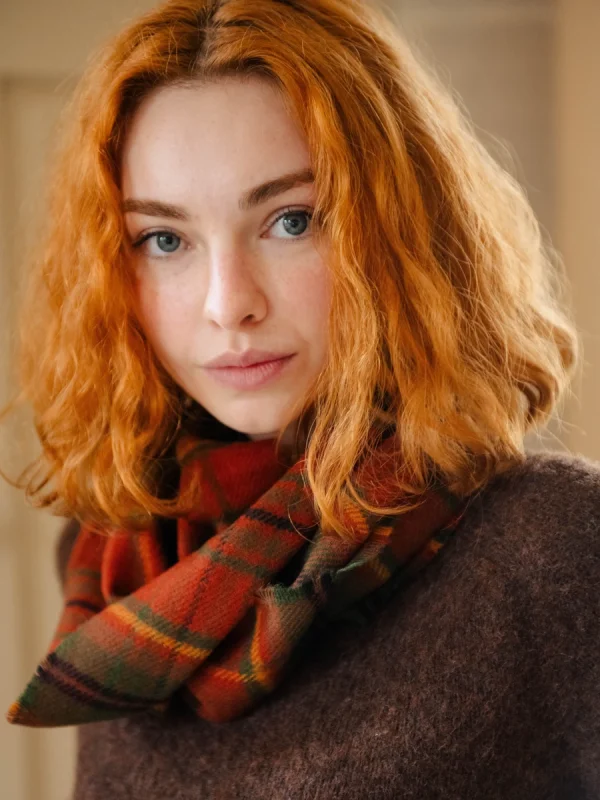 Autumn Woodland Walk Tartan Scarf - Image 5