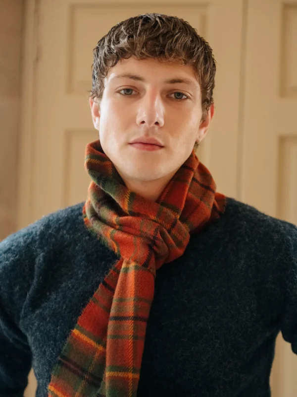 Autumn Woodland Walk Tartan Scarf - Image 3
