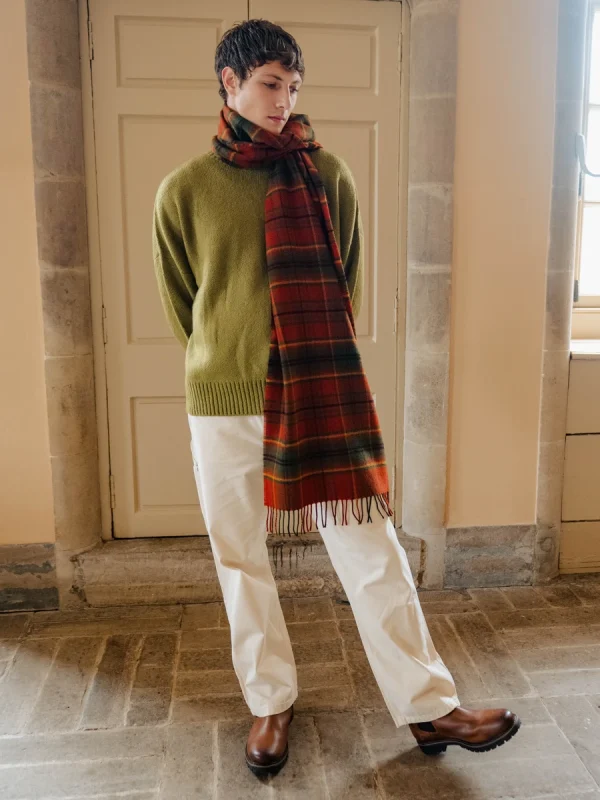 Autumn Woodland Walk Tartan Shawl - Image 5
