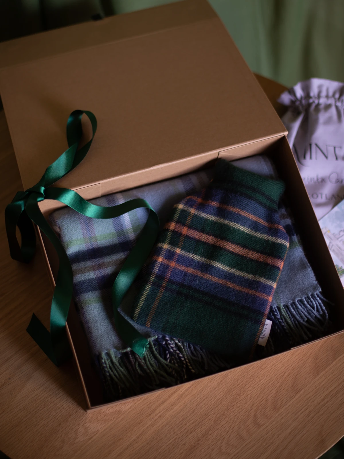 Tartan Throw & Hot Water Bottle Gift Box - Image 3