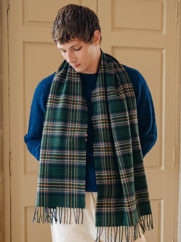Amber Riverbank Tartan Shawl