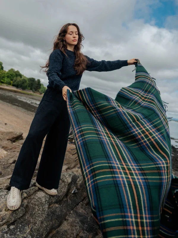 Amber Riverbank Tartan Throw