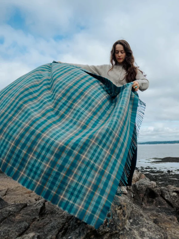 West Coast Waters Tartan Throw