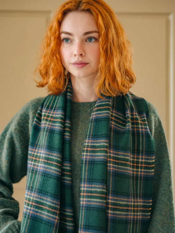 Amber Riverbank Tartan Shawl - Image 5