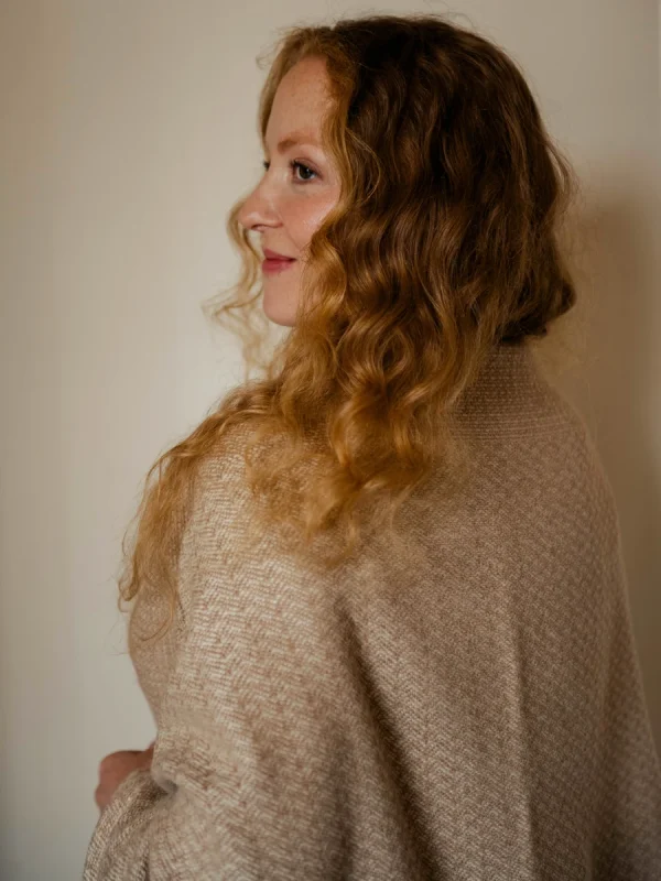 Caramel Rippling Barley Blanket Scarf - Image 12