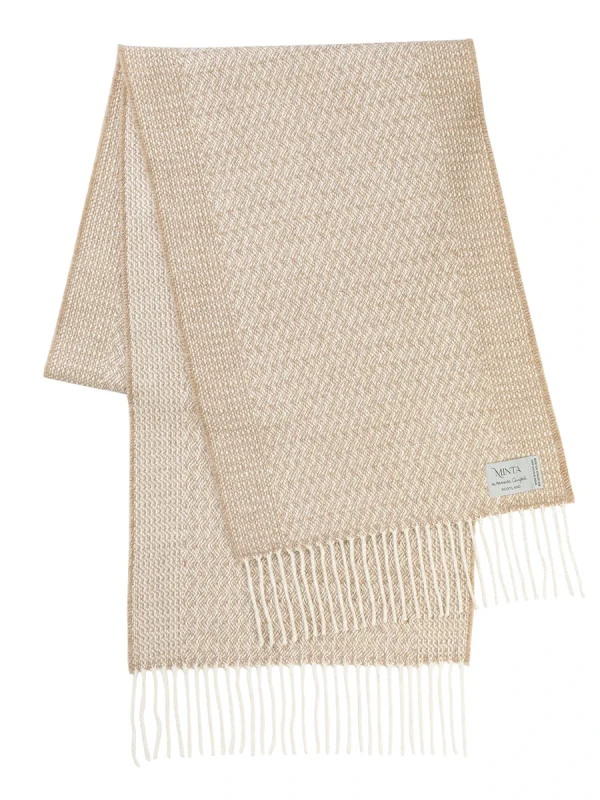 Caramel Rippling Barley Wide Scarf - Image 13