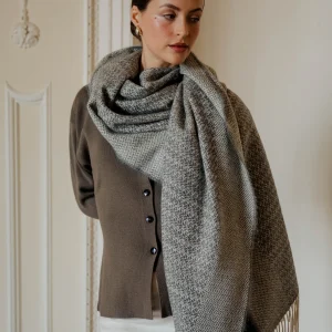 Grey Harvest Grain Blanket Scarf