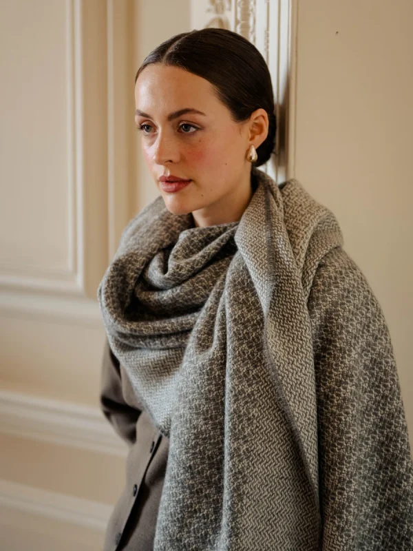 Grey Harvest Grain Blanket Scarf - Image 10