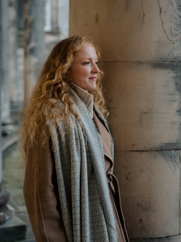 Grey Harvest Grain Blanket Scarf - Image 11
