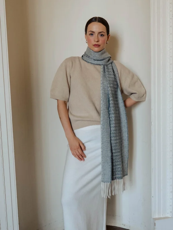 Grey Harvest Grain Wide Scarf - Image 7