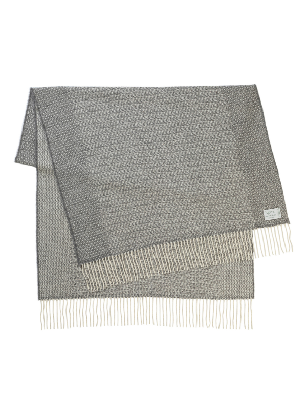 Grey Rippling Barley Blanket Scarf - Image 11