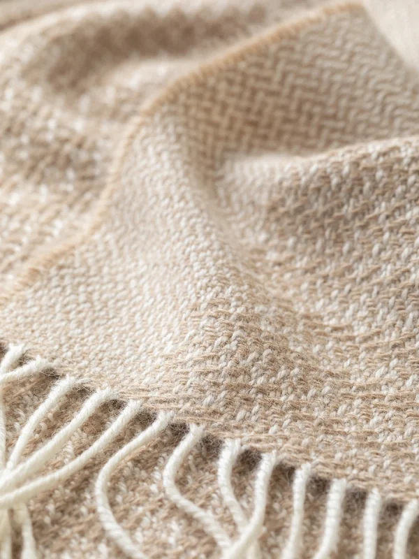Caramel Harvest Grain Wide Scarf - Image 14