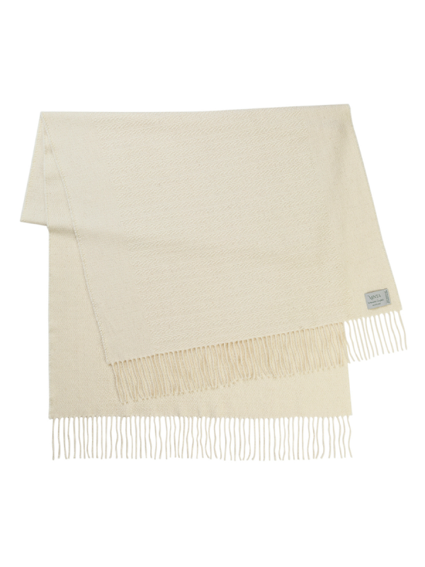 White Harvest Grain Blanket Scarf - Image 13