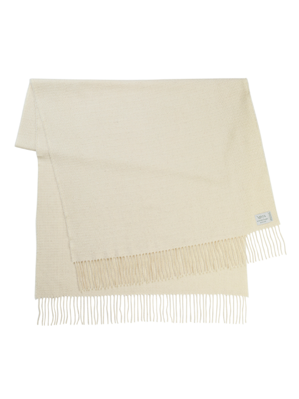 White Rippling Barley Blanket Scarf - Image 10