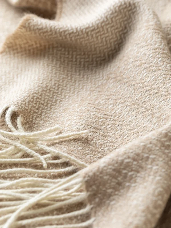 Caramel Rippling Barley Blanket Scarf - Image 15