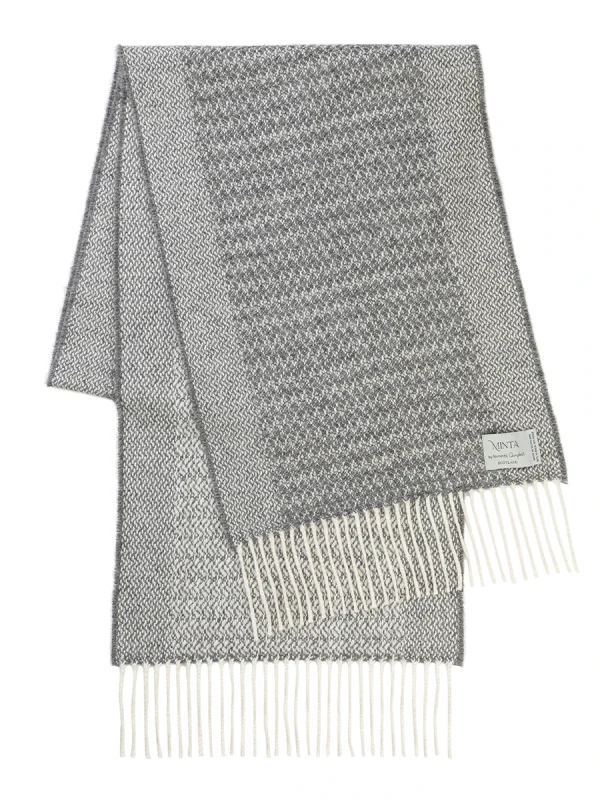 Grey Harvest Grain Wide Scarf - Image 13