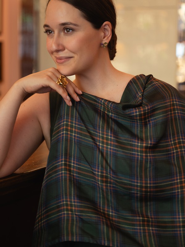 Amber Riverbank Silk Square Scarf - Image 4