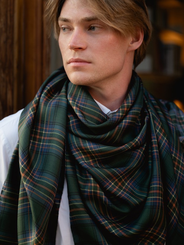 Amber Riverbank Silk Square Scarf - Image 7